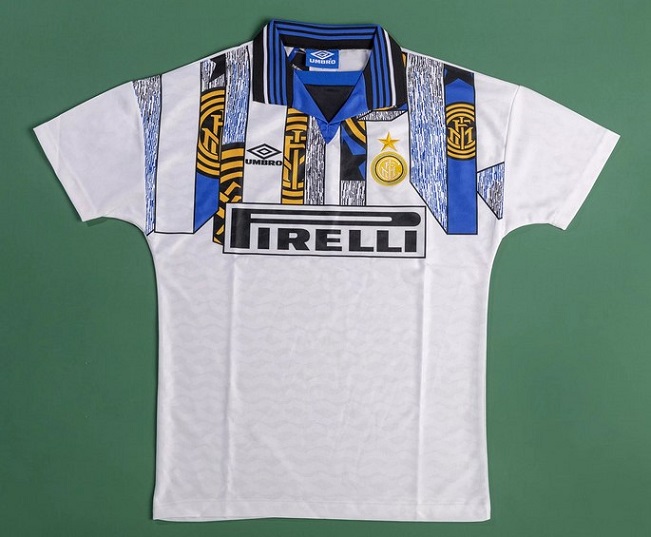 AAA Quality Inter milan 93/95 Away White Soccer Jersey